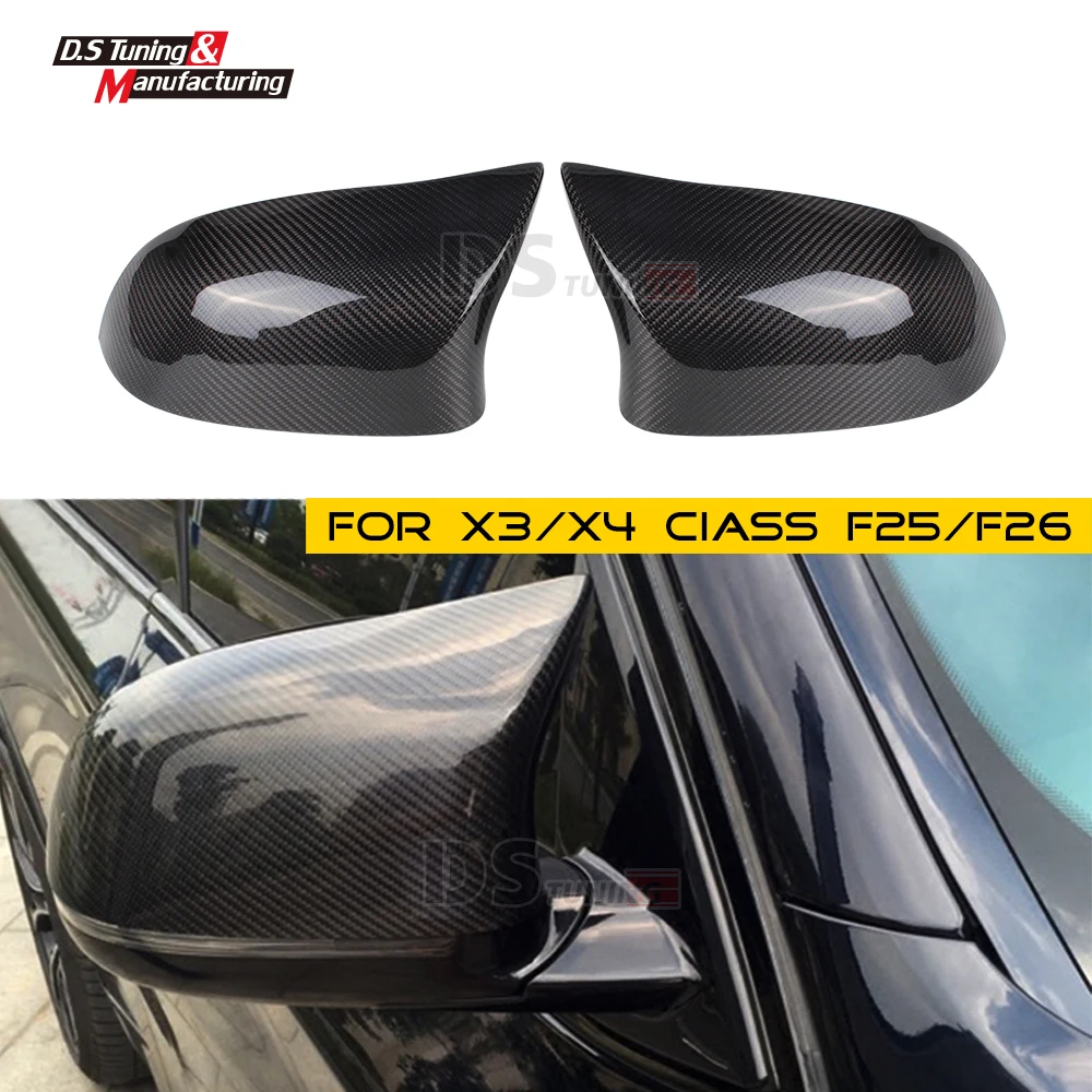 

Car Rear View Side Wing Mirror Cover Caps For BMW X3 F25 LCL X4 F26 X5 F15 X6 F16 2014-2019 Carbon Fiber Black Replacement Shell