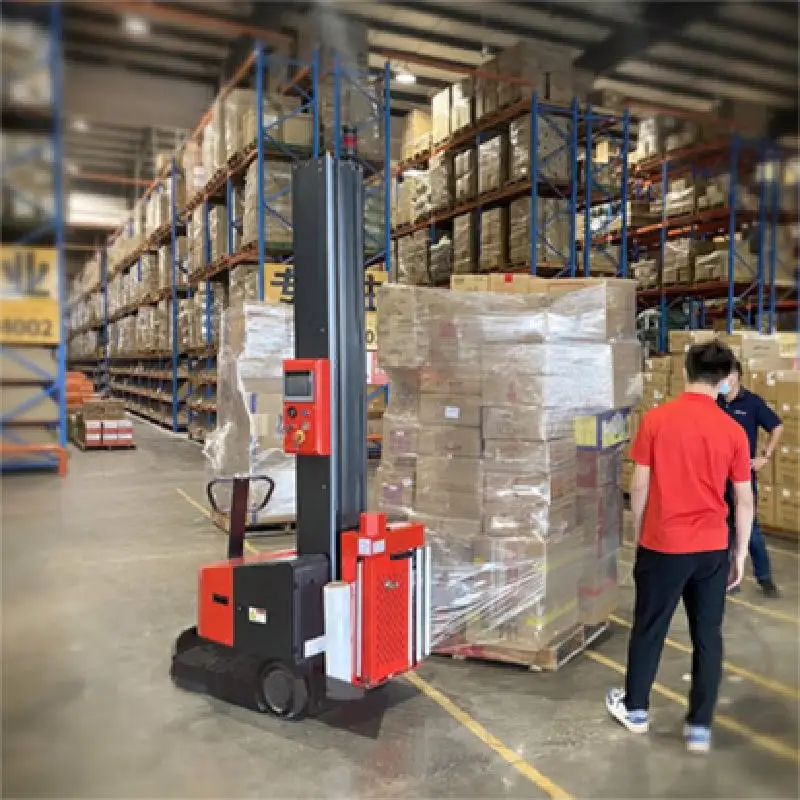Pallet Stretch Wrapping Machine for Logistics Packing Smooth Lift Column Customized Reliable Durable Efficient