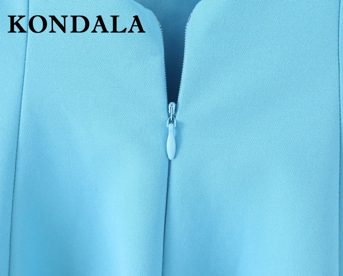 KONDALA Chic Solido Sexy Pieghettato Donna Cami Dress Moda 2025 Estate Halter Backless A-Line Dress Night Party Beach Y2K Abiti