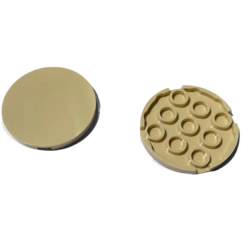 Small particle building block MOC third party DIY 4 * 4 round light panel, assembled toy parts GDS-21071