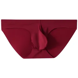 Underwear Men Ice Silk Seamless Panties Thin Breathable Briefs U Convex Pouch Bullet Separation Underpants Quick-Drying Bikini