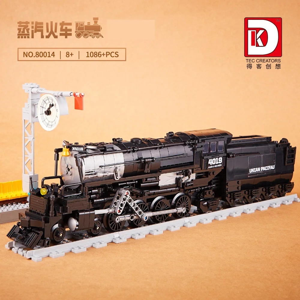 Tren de combustión interna, bloques de construcción, tren de mineral, líder de tren de vapor, modelo Orient Express, juguetes de ladrillos ensamblados para regalo de niños