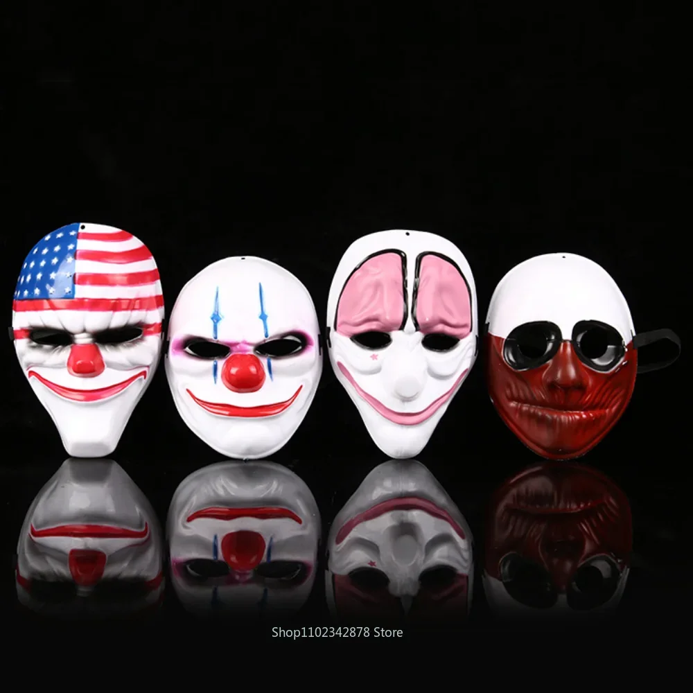 Scary Clown Mask Payday 2 US Flag Clown Masks Masquerade Carnival Party Mask Horrible Funny Pay Day Mask Halloween Prop Supplies