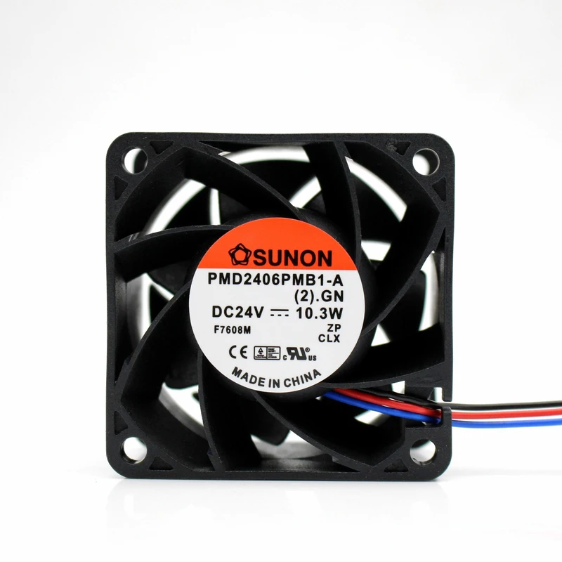S+    PMD2406PMB1-A (2) .GN SUNON 6038 24V 10.3W 6CM 3-wire inverter cooling fan
