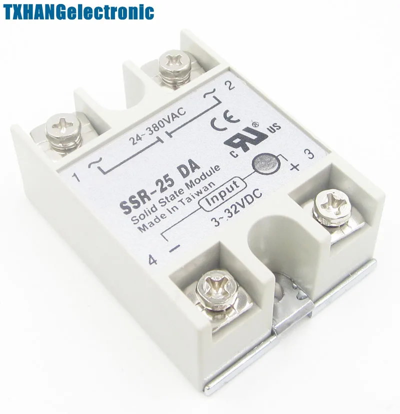 24V-380V 25A 250V SSR-25 DA Solid State Relay Module 3-32V DC To AC NEW