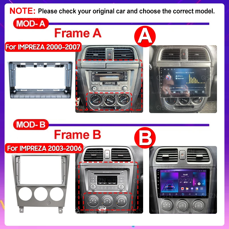 MAMSM Car Radio Android 13 For Subaru Impreza WRX 2000- 2007 Multimedia Video Player GPS 4G Carplay Autoradio 2K QLED Navigation