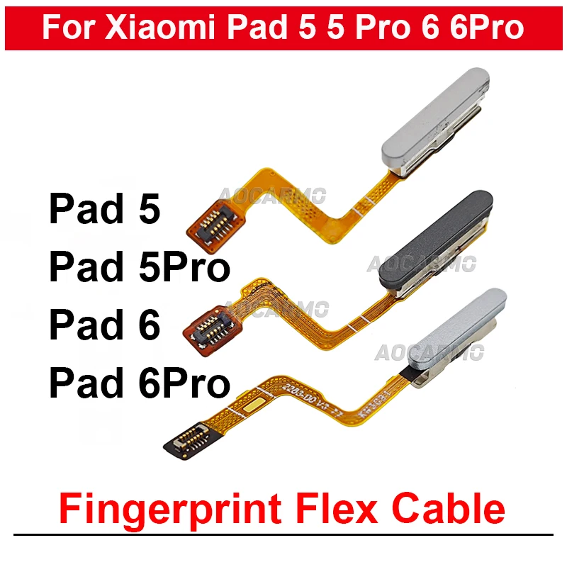 For Xiaomi Pad 5Pro 6 Pro Mi Pad5 Pro Power On /OFF Fingerprint Sensor Flex Cable Repair Replacement Parts