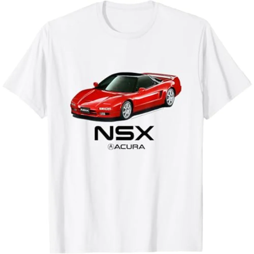 

Мужская и женская футболка Honda NSX Classic Red, спортивная футболка с изображением автомобиля, летняя футболка для езды по бездорожью, с короткими рукавами, весенняя футболка для мотогонок