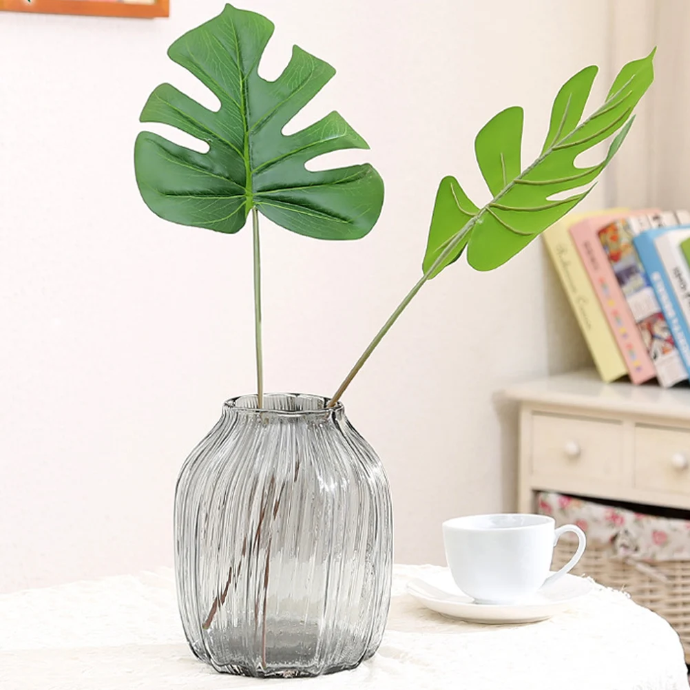 

Artificial Monstera Leaves Decorative Plant Realistic Stylish Long Term Use Christmas Wedding Birthday Party Home Office