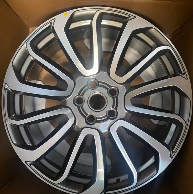 21 Inch OEM Sport Alloy Wheels Petal Blade Split Spoke Black Silver For 4x100 Compact Hatchback Car Rims