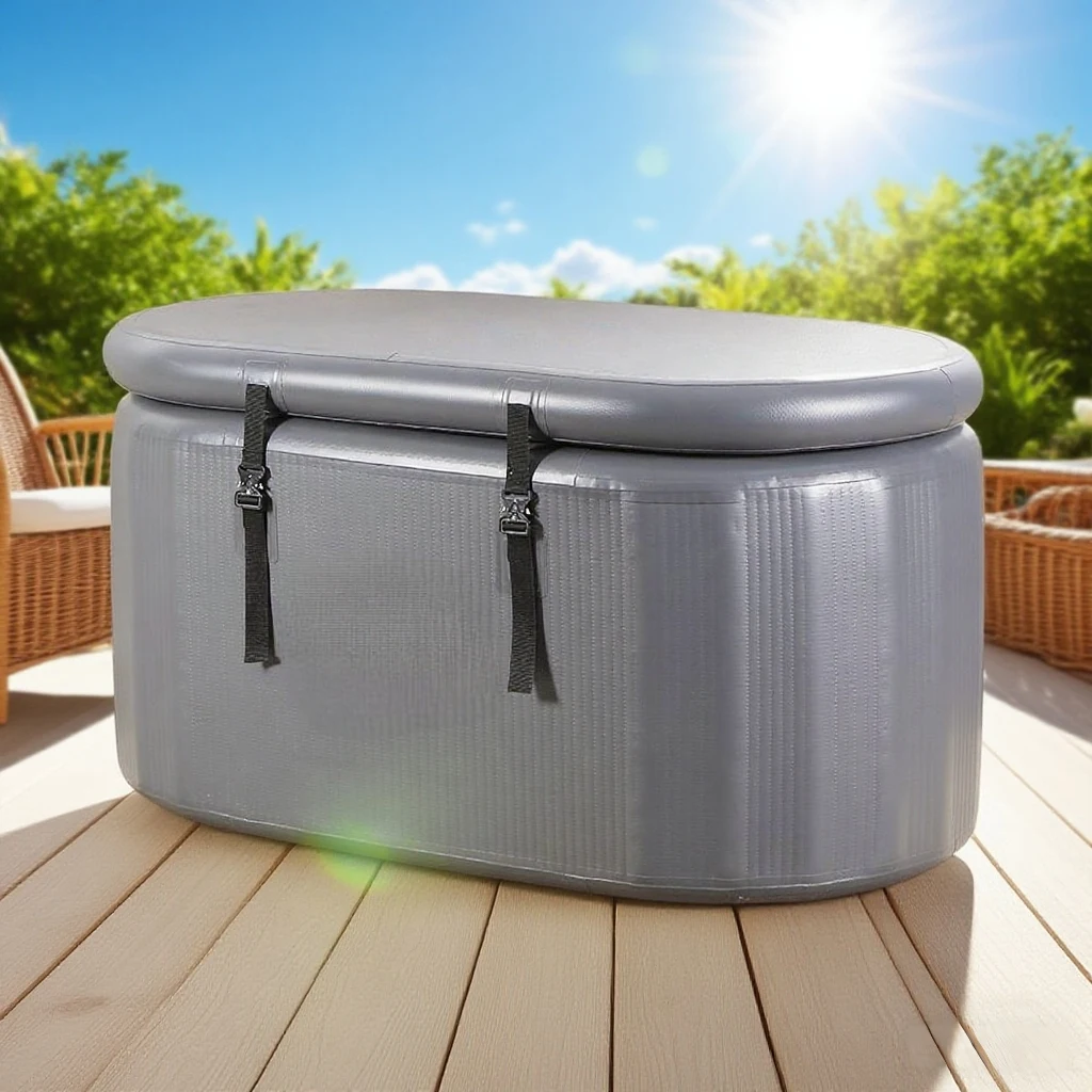 Foldable Portable Inflatable Cold Plunge Tub for Athletes Polar Water Therapy Chiller Compatible Outdoor Use