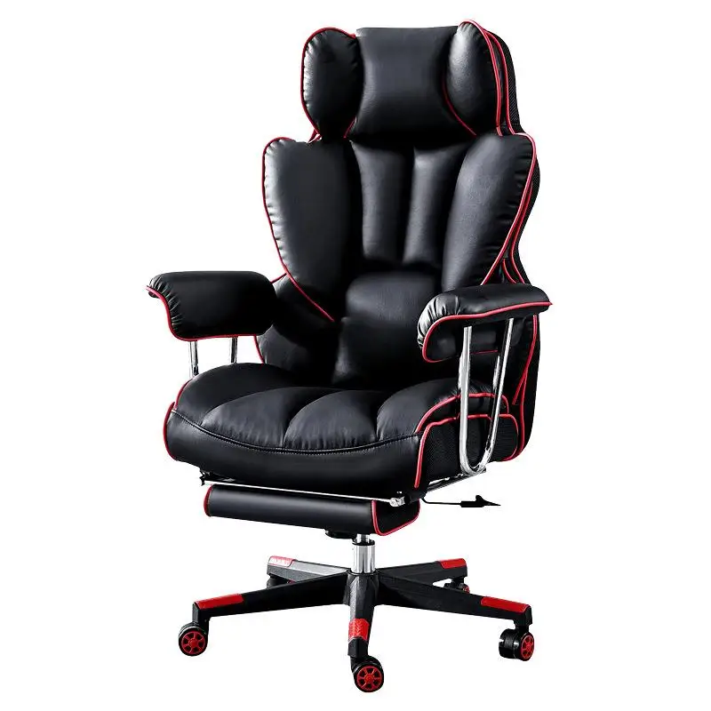 Home Office Computer Chair With Footrest Reclining Executive Ergonomic Vibrating PU Leather Adjustable Office Chair