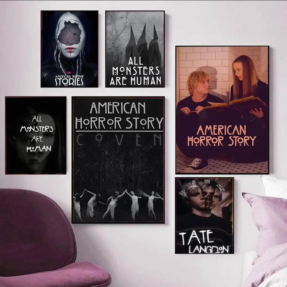 A-American Horror S-Story Poster Impressão de arte de parede adequada para sala de estar decoração de casa presente