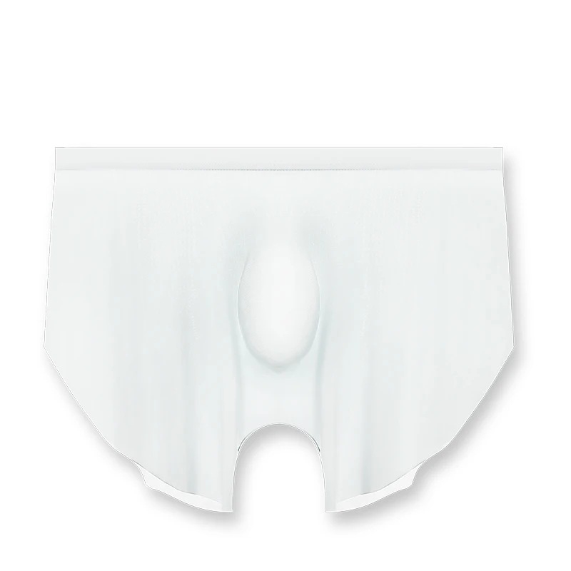 

5PCS Men's ice - silk seamless underwear. It features a 3D - stamping four - corner boxer - short design, which is thin and suit