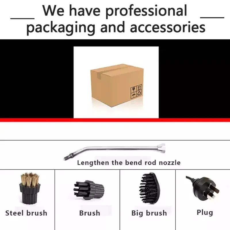 Máquina de limpeza a vapor doméstica multiuso, tapete de automóvel, janela, portátil, máquina de limpeza a vapor de alta pressão