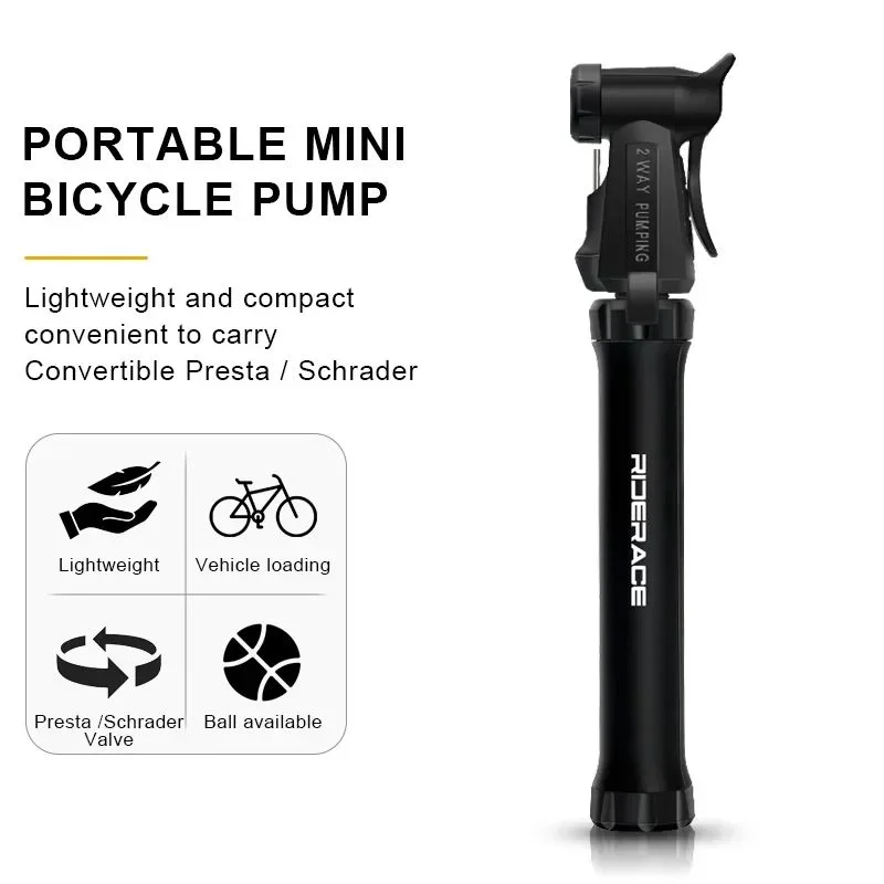 Tragbare 2-Wege-Handfahrradpumpe, Mini-Fahrradreifenfüller für Schrader- und Presta-Ventile, leichte Luftpumpe für MTB Mountain Road – Detail 8