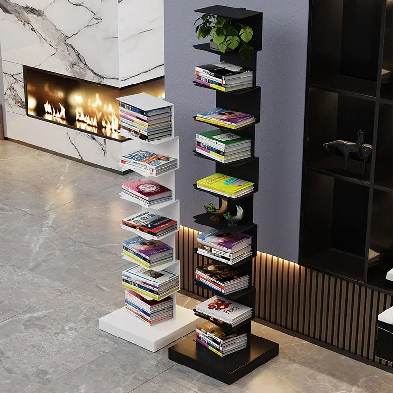 Nordic, creative Internet celebrity invisible bookshelf, floor, personality, small corner, shelf