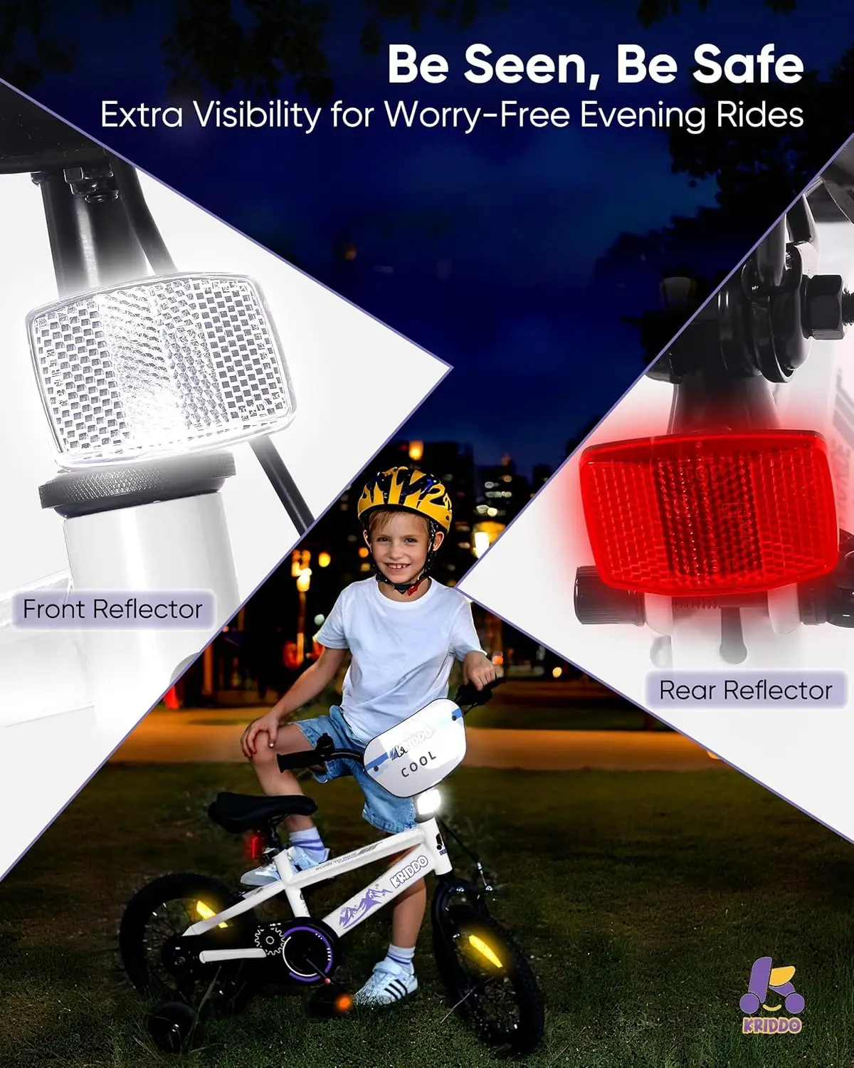 14-16 inch kinderfiets voor kinderen van 3-8 jaar, jongens- en meisjesfiets met afneembare zijwieltjes, fiets voor kinderen met handrem en coa