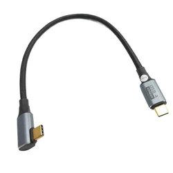 90 Degree Type-C To USB C Cable 100W USB 4.0 Type C Data Wire PD Fast Charging Cable Charger Right Angle 30cm 8k 60hz