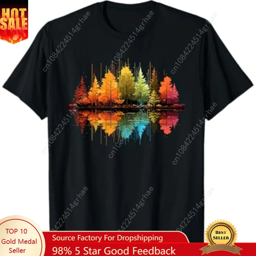

Nature Reflection Forest Trees Outdoor Wildlife Short Sleeved Round Neck Y2k Tshirt Men New in Top & Tees Mens T-Shirt 35857