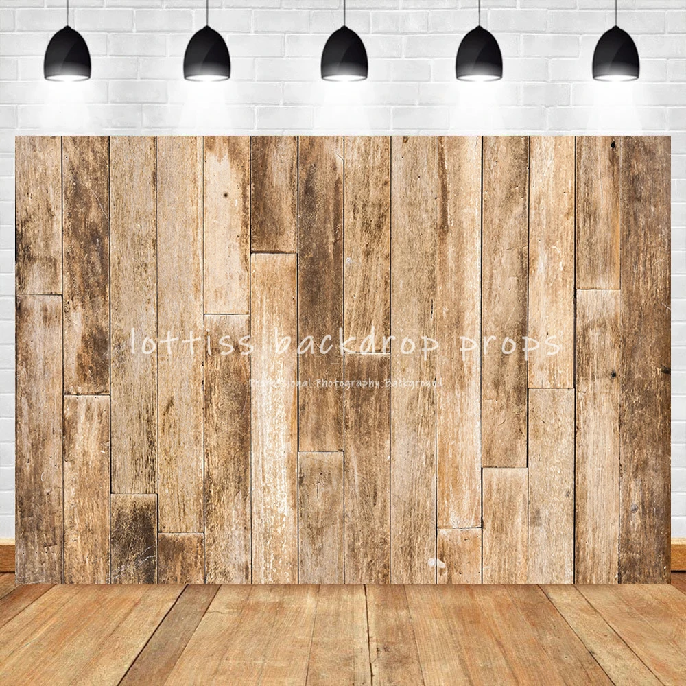 Brown Wood Floor Photography Background Dark Planks Props Adult Kids Portrait Party Photocall Broken Wooden Wall Backdrops