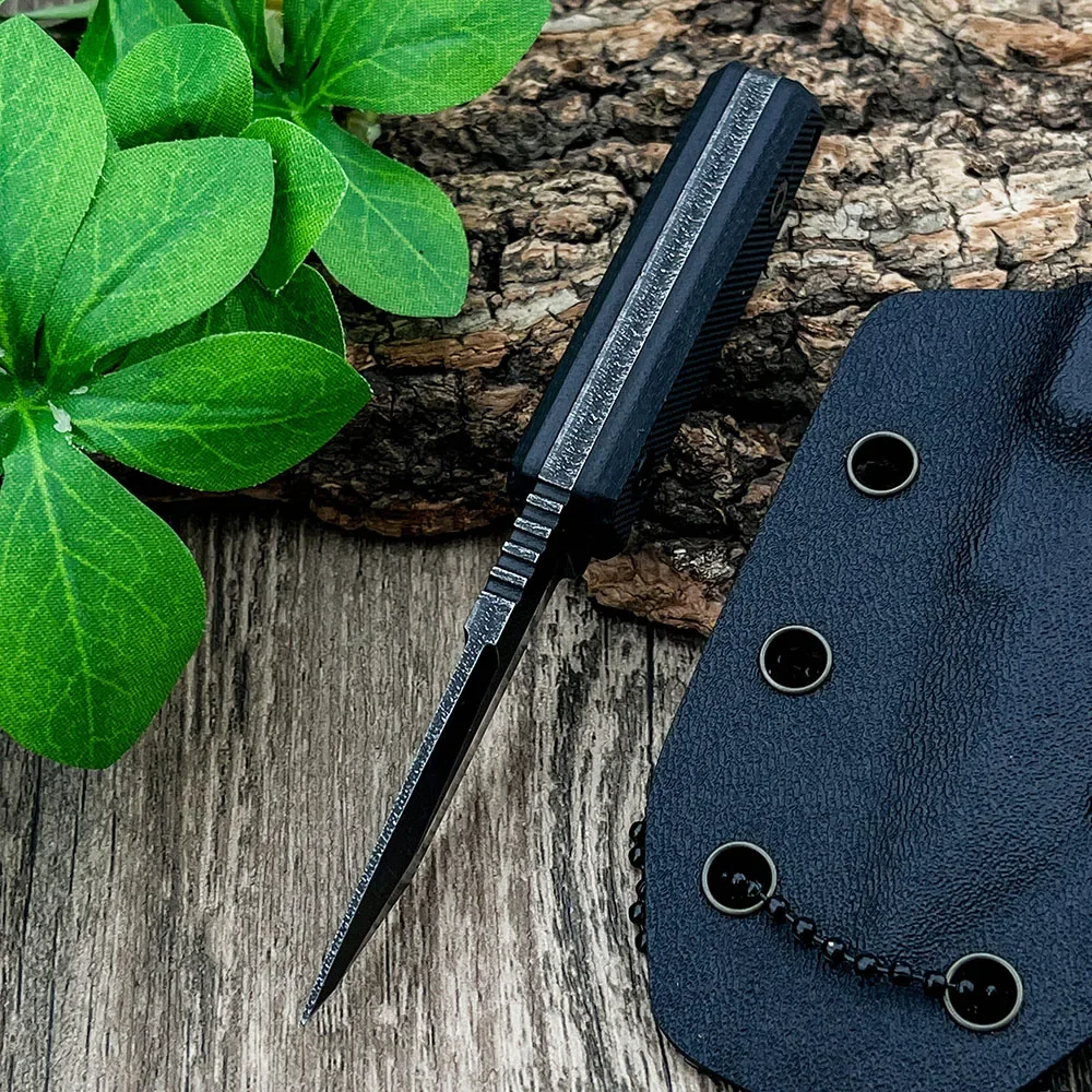 EDC Durable Camping en plein air chasse couteau Portable haute dureté 5Cr13Mov lame couteau droit couteau de sauvetage de survie en milieu sauvage