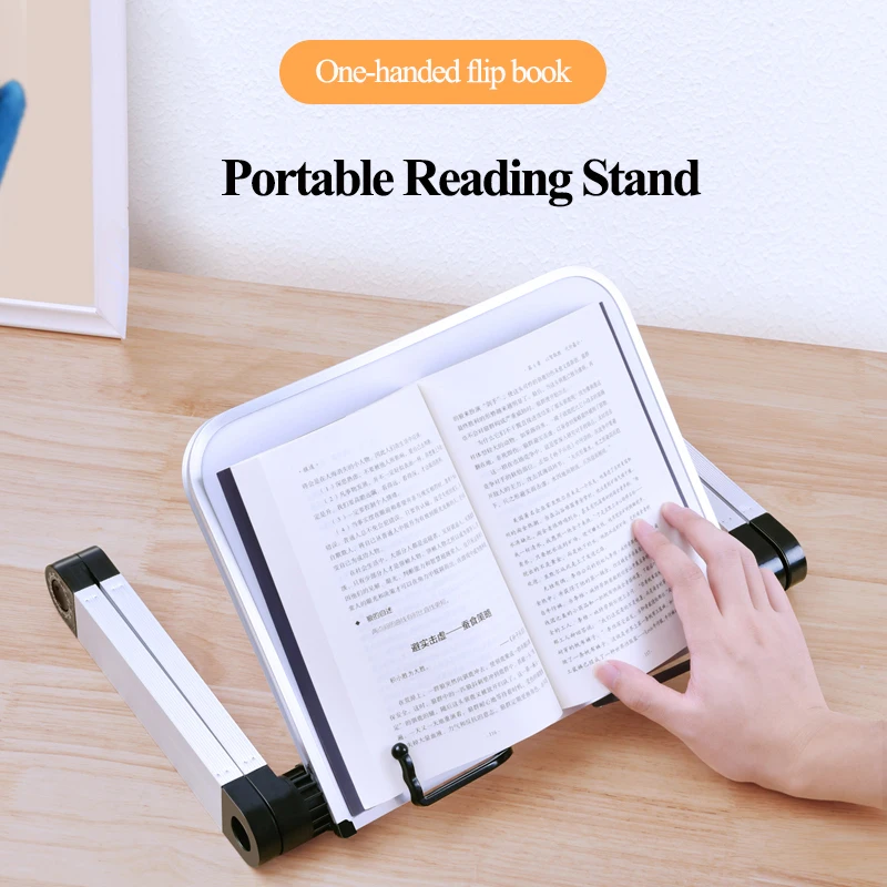 Oatsbasf Foldable Tablet Stand Portable Reading Stand Laptop Stand Holder Book Bracket Desktop Pad Holder Support Height Adjust