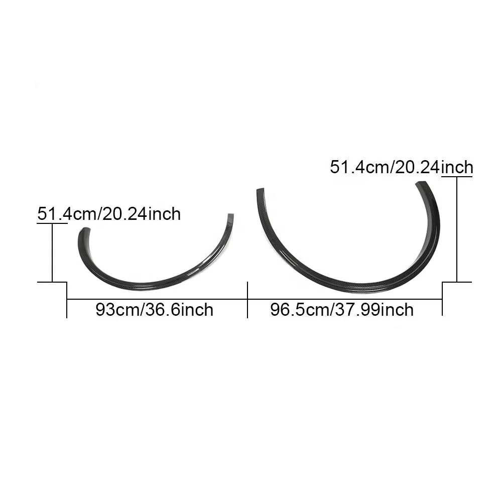 2019-2022 forTesla Model Y Wheel Brow Dry Carbon Fiber Body Kit Wheel Brow Upgrade and Modification