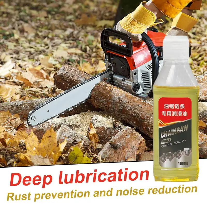 Chain Saw Oil 100ml Noise Reduction Motorcycle Chain Lubricant Garden Hedge Trimmers Mowers Rustproof Protection lubricating oil