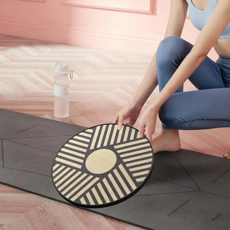 

Wobble Balance Board Wooden Foot Standing Balance Boards No-Slip Workout Training Deck Stability Wobble Equipment For Elderly