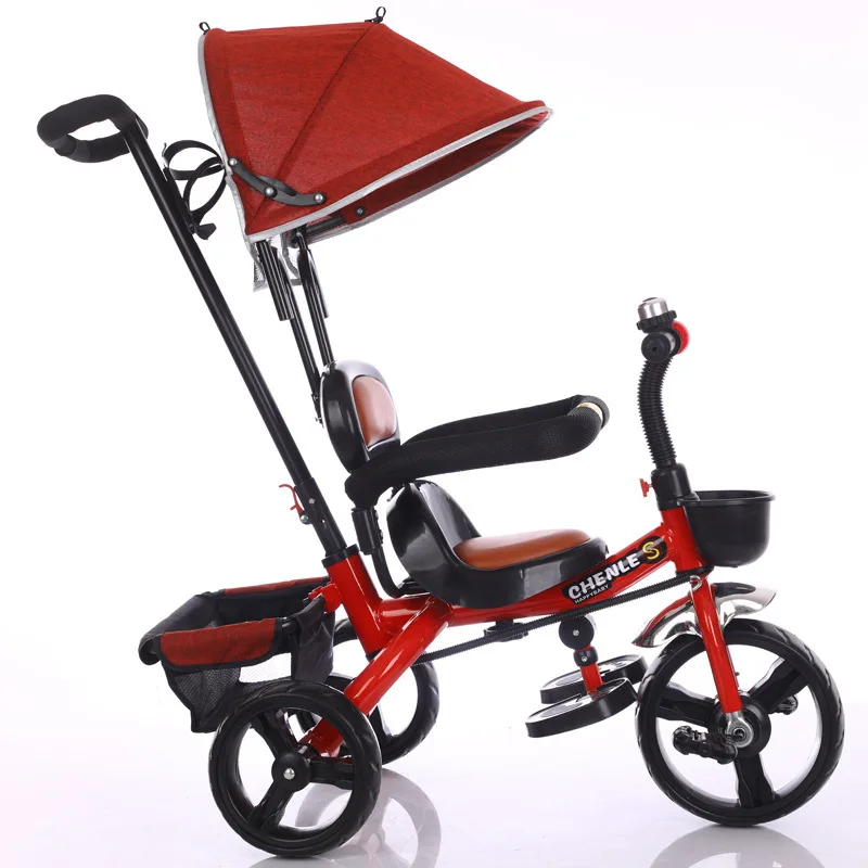 Carbon steel frame children\'s tricycle 1-6 years old children\'s tricycle trolley rotating seat children\'s tricycle