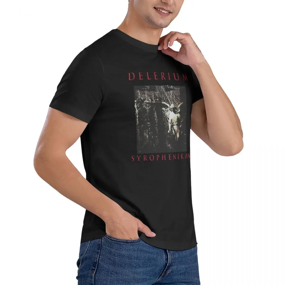 Band Music T-Shirts Men D-Delerium Band Fun 100% Cotton Tee Shirt Crew Neck Short Sleeve T Shirt Gift Idea Tops