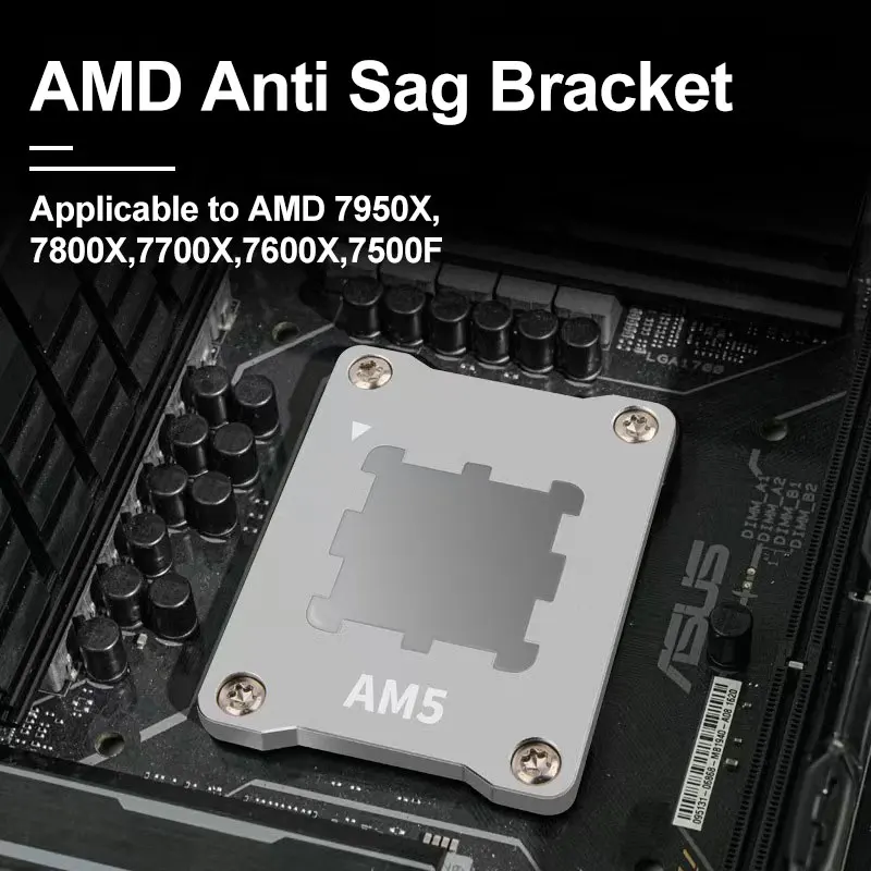 Soporte de CPU de placa base, marco de contacto de CPU AMD AM5 para Kit de marco seguro, hebilla antiflexión