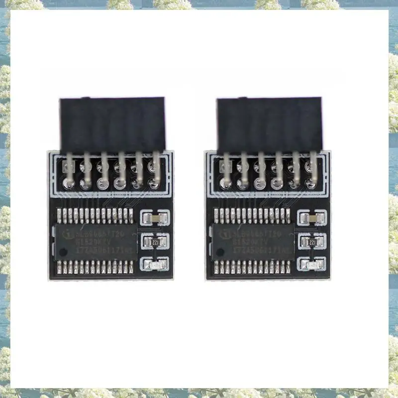 Nowość-2X TPM 2.0 moduł bezpieczeństwa szyfrowania karta zdalna LPC-12PIN moduł dla GIGABYTE 12PIN LPC TPM2.0 LPC 12 Pin