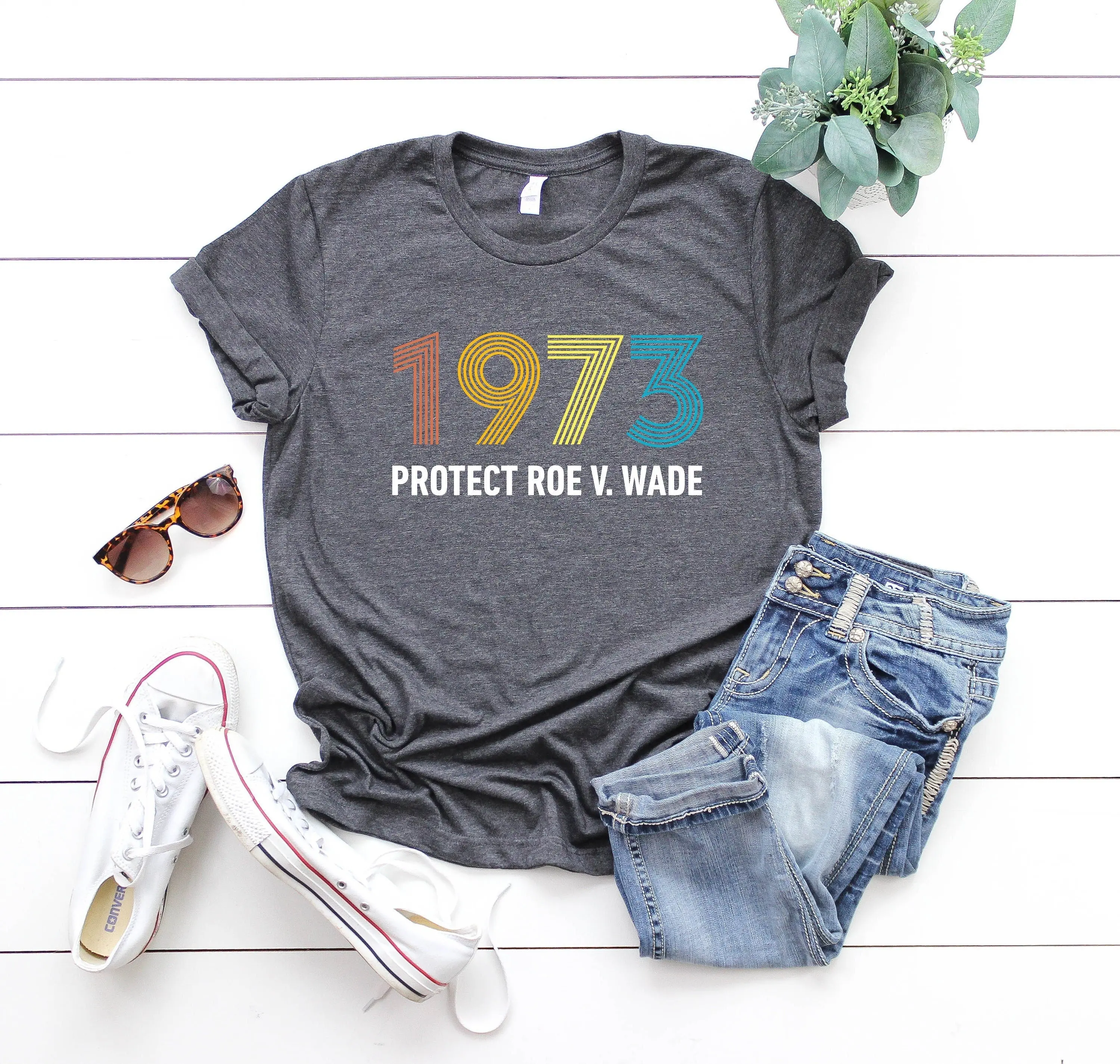 Women's Right to Choose Vintage Defend Roe 1973 Pro Choice T Shirt Fundamental Rights Feminist