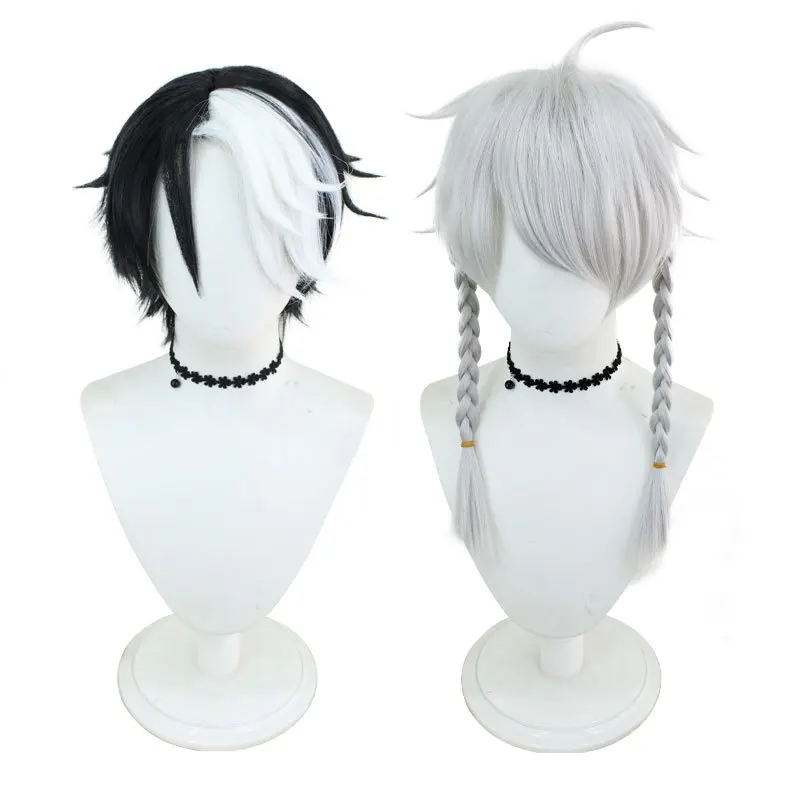 

Game Identity V Cosplay Wig Seer Eli Clark Cosplay Wig Long Short Black White White Seer Eli Cosplay Wigs Rose net