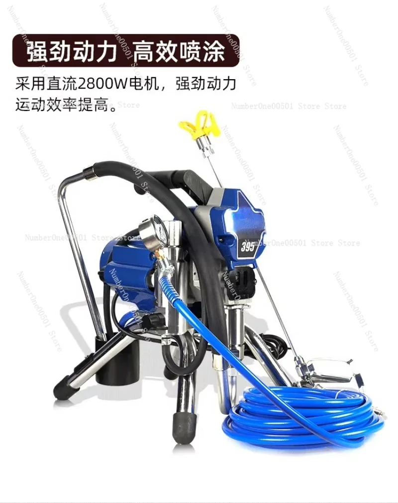 395 Airless Paint Sprayer 3000W High Pressure Latex Paint Spraying Machine for Interior Exterior Wall