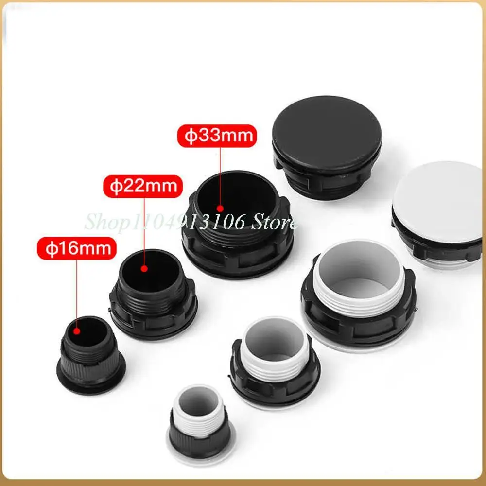 5pcs/Set Hole Plug Distribution Cabinet Button Panel Plug Grey Black Dustproof Plastic Screw Cover Assembly 16mm 22mm 30mm