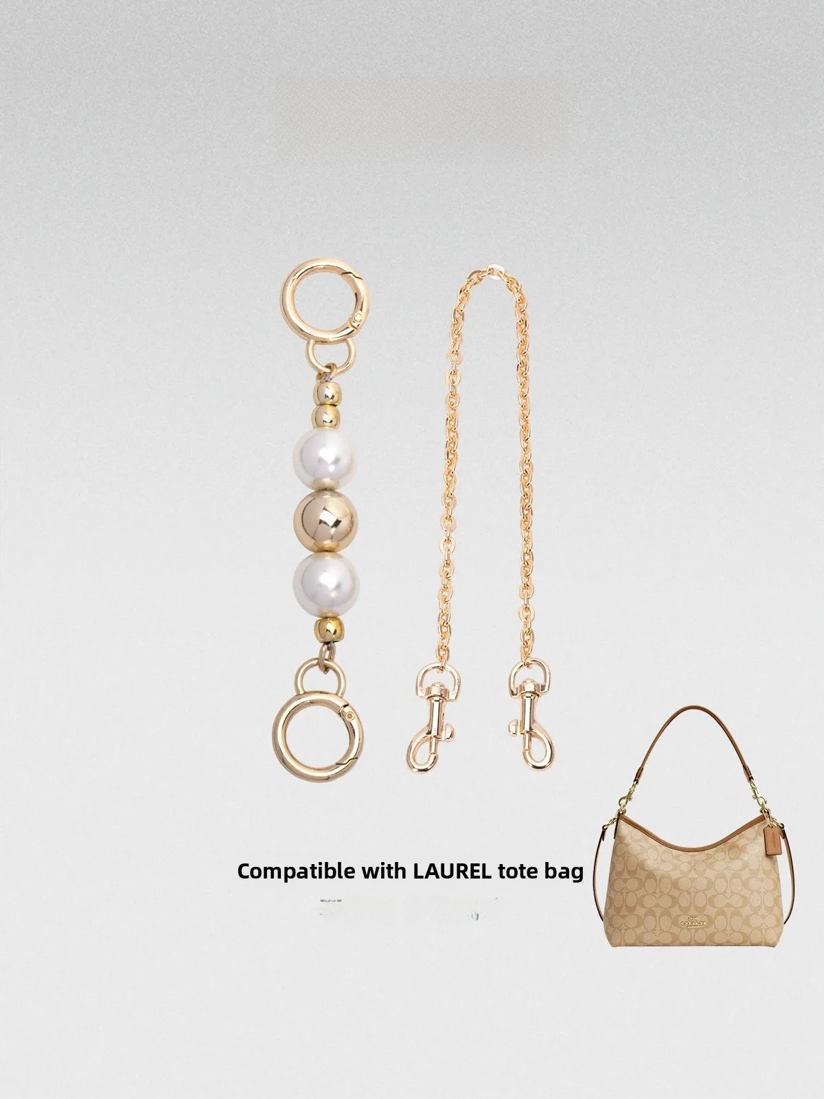 Large Pearl Extended Chain for  Laurel31 Wanderer Bag Transformation by Fan Ji Planning Summer 2024 Fashion Accessory