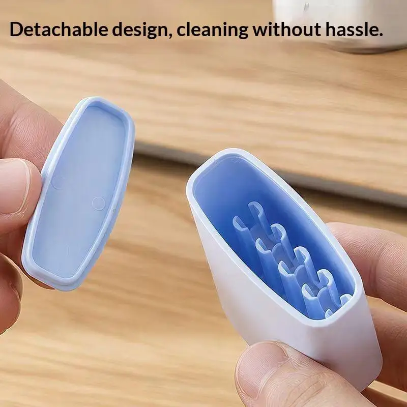 Plastic Pen Holder Partition Pen Organizer Pen Bucket Multi Functional Protective Cover Desktop Storage Box Office Stationery