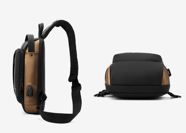 New Men's Single Shoulder Motorcycle Bag, Casual Sports Multifunctional Crossbody Bag, Password Anti-theft Chest Bag