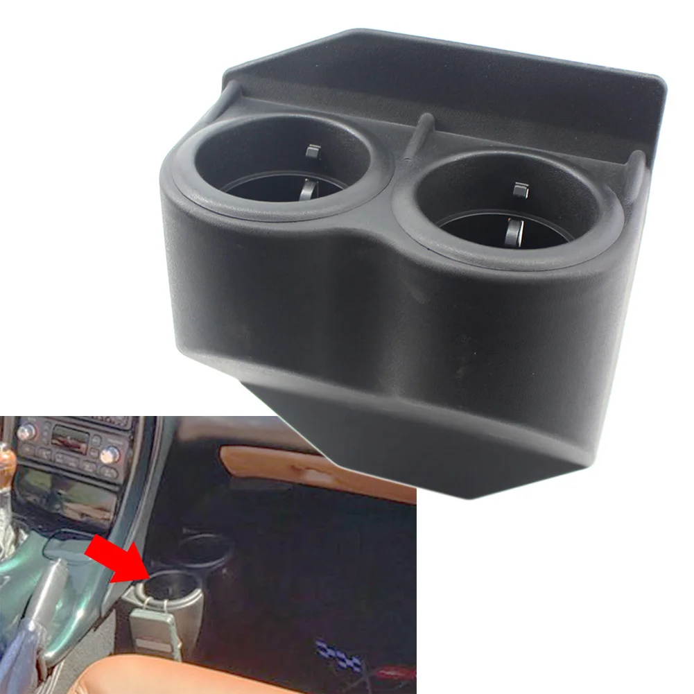 Car Water Drink Double Cup Holder ABS Black 16186065 For Corvette C5 C6 1997-2013