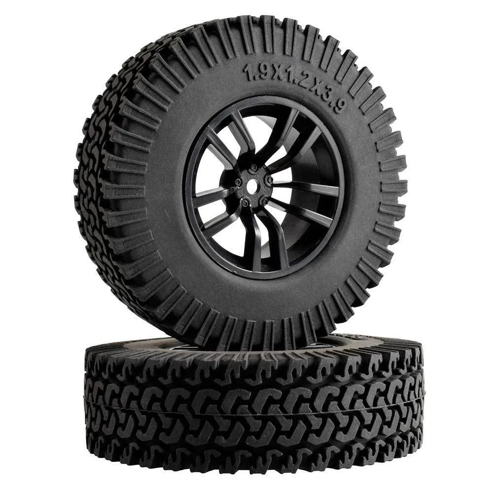 

RC Rim02-T134 Plastic Whee l&1.9inch Rubber 98mm Tires 4P For HSP 1:10 Climbing Car