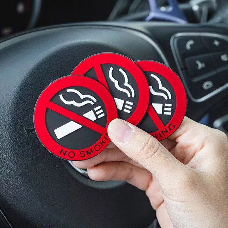 

5Pcs Self-Adhesive No Smoking Stickers for Car Taxi Interior Universal Prevent Smoking Sign Warning Logo Dashboard Window Labels