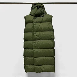 20ss Rick RO Men's Coat Sleeveless Women's Down Jacket Men's Vest Coat Dark Jacket Hooded Coat Y2k