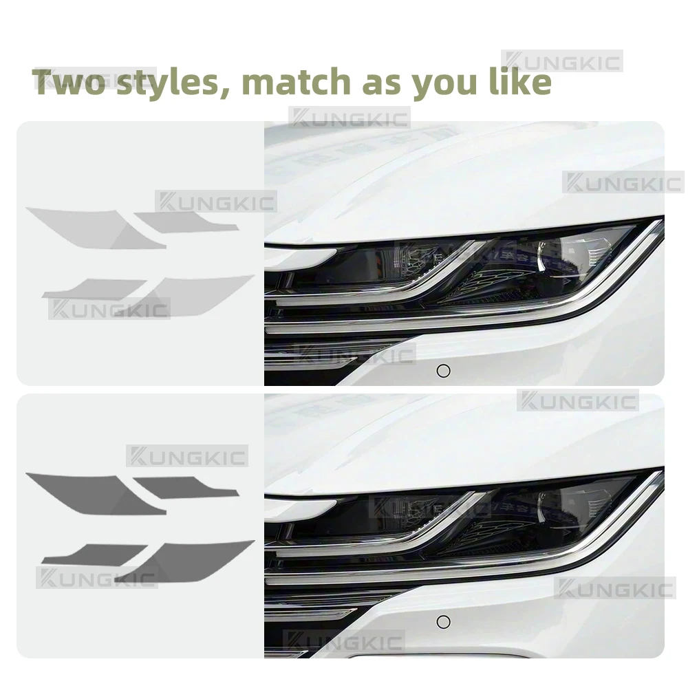 

For Volkswagen CC Arteon 2018 2019 2020 2021 Car Headlight Film Clear Smoked Protection Anti-scratch Sticker Exterior TPU Decal