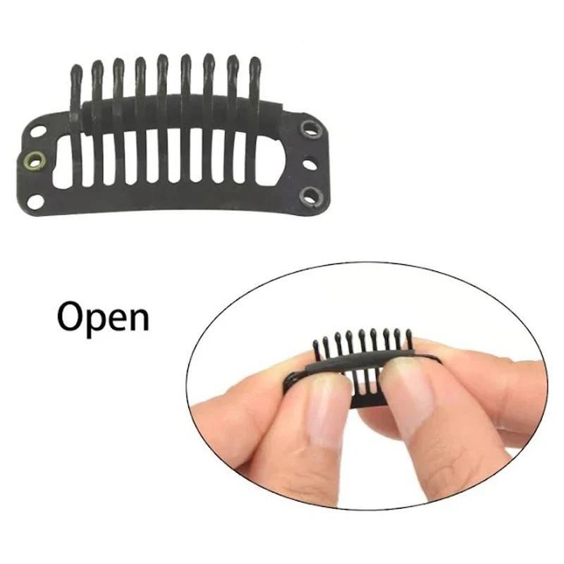 9-Teeth BB Clips 10/20/30/40/50 Pieces 9-Teeth Hair Clips Hair Extensions Snap Clip Metal Wig Comb Clips for Hair Extensions