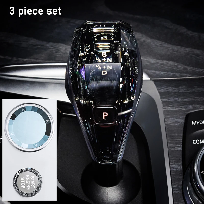 Crystal Gear Shift Knob Handles Gearbox Lever Stick Head Start Button For BMW 2 3 4 5 Series GT F31 F30 F22 F23 F32 F33 F36 F10