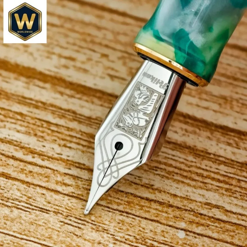 For No.6 Long Knife Durable Fountain Pen Nib - Fine Carving 35, Bird Carving Hand Polishing, EF/F Nibs for Calligraphy Students