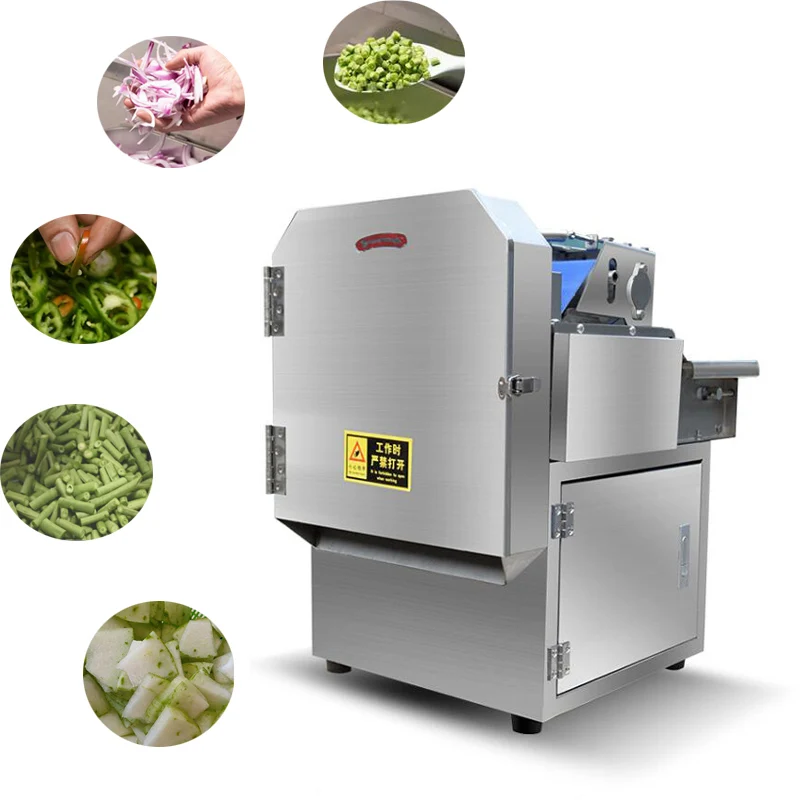 Full Automatic Vegetable Cutter Machine Multifunction Green Pepper Celery Cutting Machine Potato Eggplant Slicer Machine